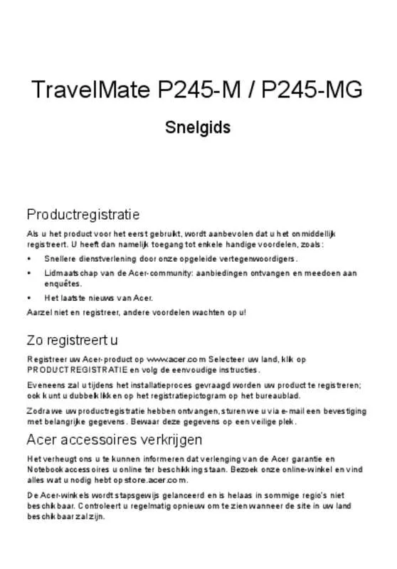 Mode d'emploi ACER TRAVELMATE P245-MG