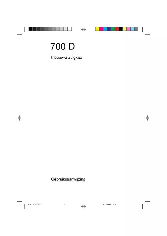Mode d'emploi AEG-ELECTROLUX 700D-W/NL