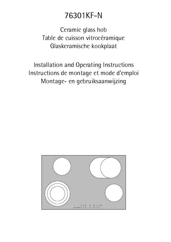 Mode d'emploi AEG-ELECTROLUX 76301KF-N45I