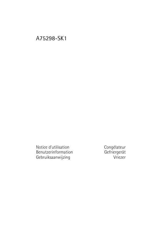 Mode d'emploi AEG-ELECTROLUX A75298SK1