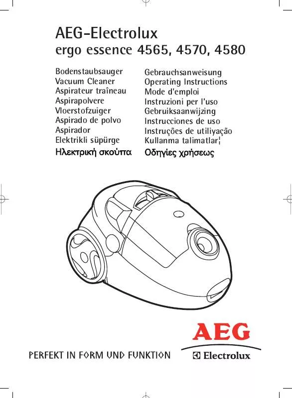 Mode d'emploi AEG-ELECTROLUX AEG4580