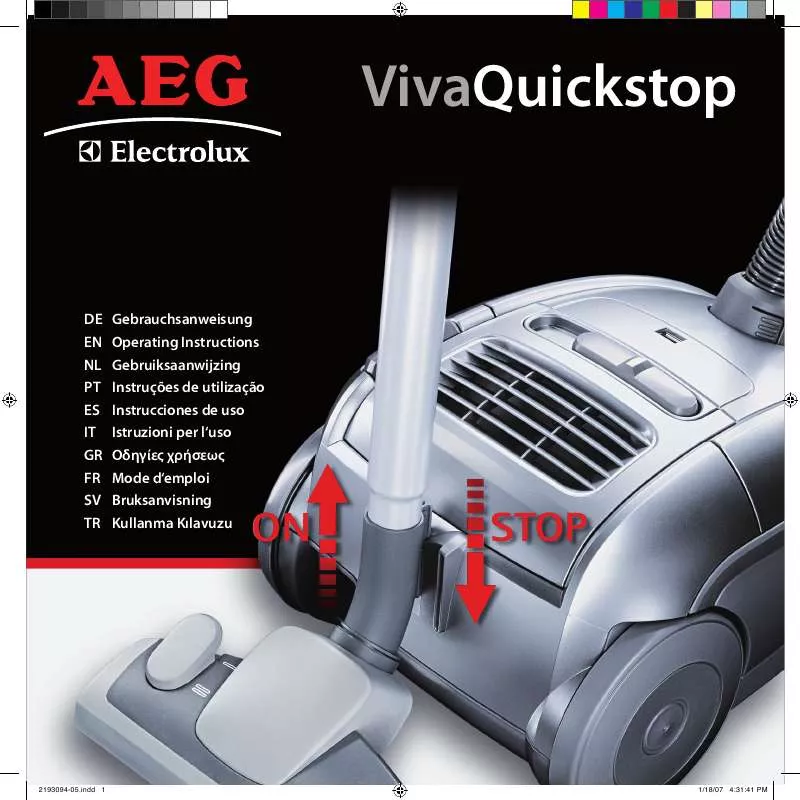 Mode d'emploi AEG-ELECTROLUX AVQ2500