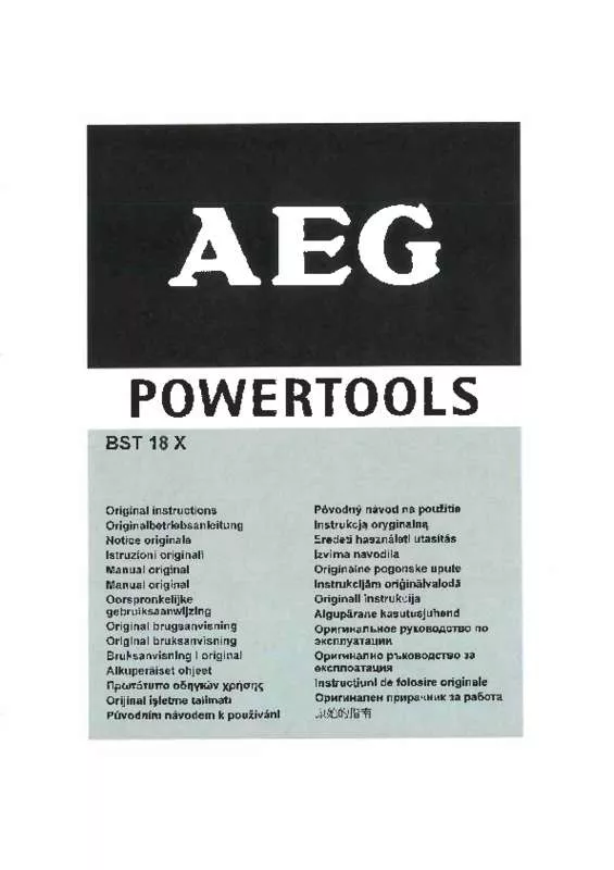 Mode d'emploi AEG-ELECTROLUX BST18/0