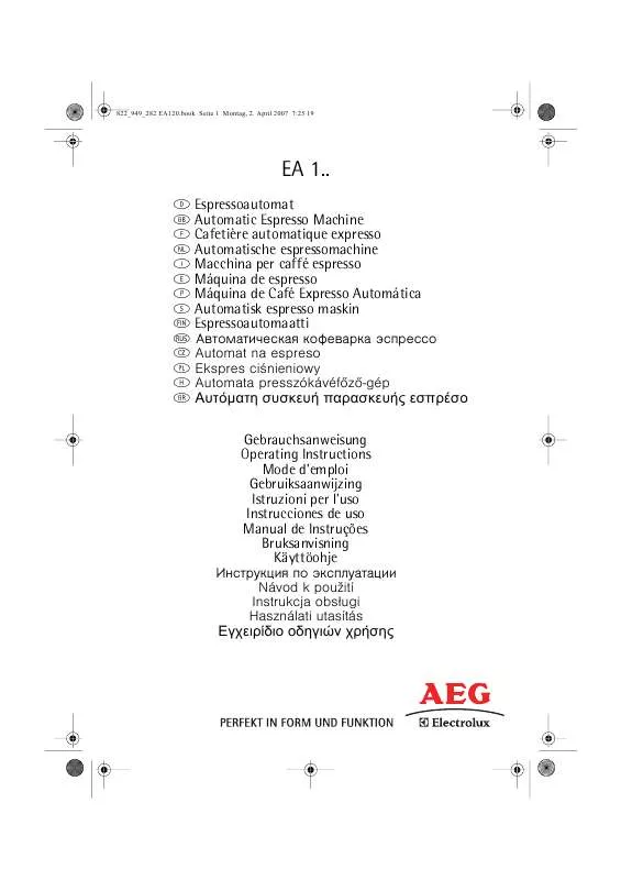 Mode d'emploi AEG-ELECTROLUX EA120