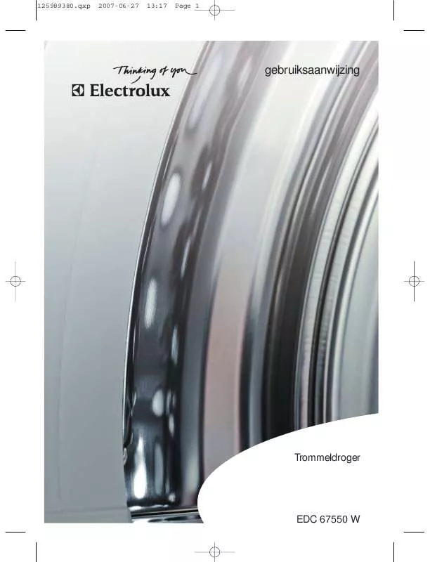 Mode d'emploi AEG-ELECTROLUX EDC67550W