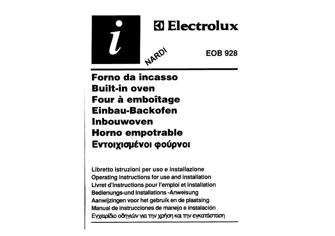 Mode d'emploi AEG-ELECTROLUX EOB928X