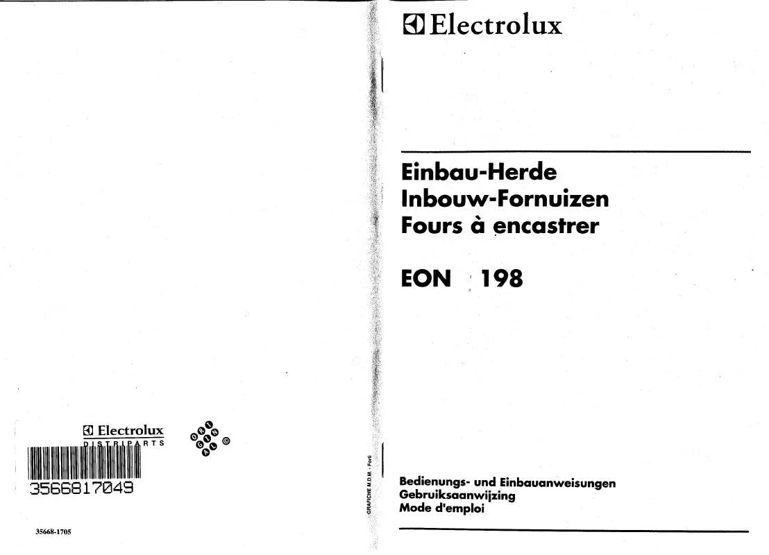 Mode d'emploi AEG-ELECTROLUX EON198K