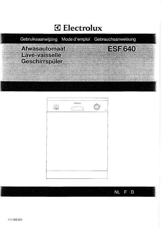 Mode d'emploi AEG-ELECTROLUX ESF640W