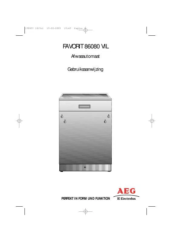 Mode d'emploi AEG-ELECTROLUX F86080VIL