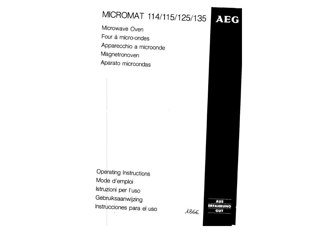 Mode d'emploi AEG-ELECTROLUX MC 114EU-W