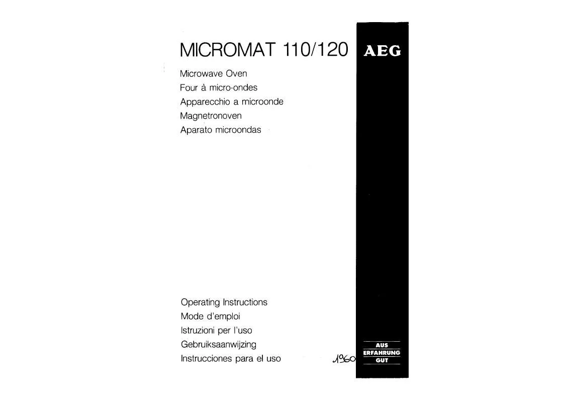 Mode d'emploi AEG-ELECTROLUX MC120-W/EURO