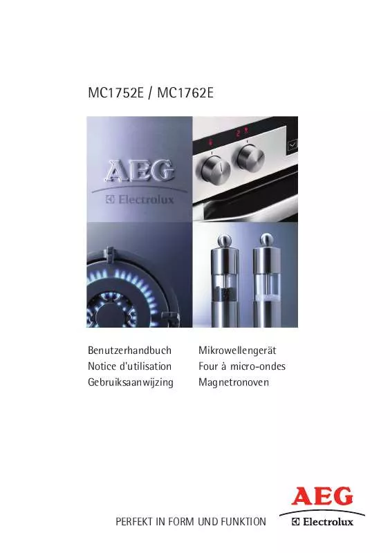 Mode d'emploi AEG-ELECTROLUX MC1762EW