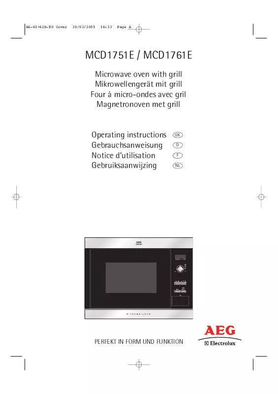 Mode d'emploi AEG-ELECTROLUX MCD1751E-M