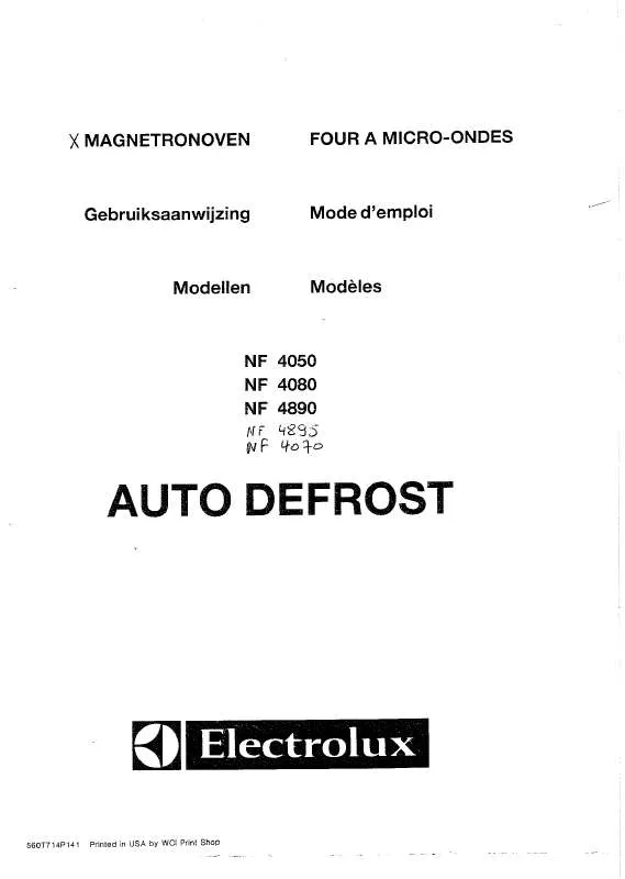Mode d'emploi AEG-ELECTROLUX NF4050