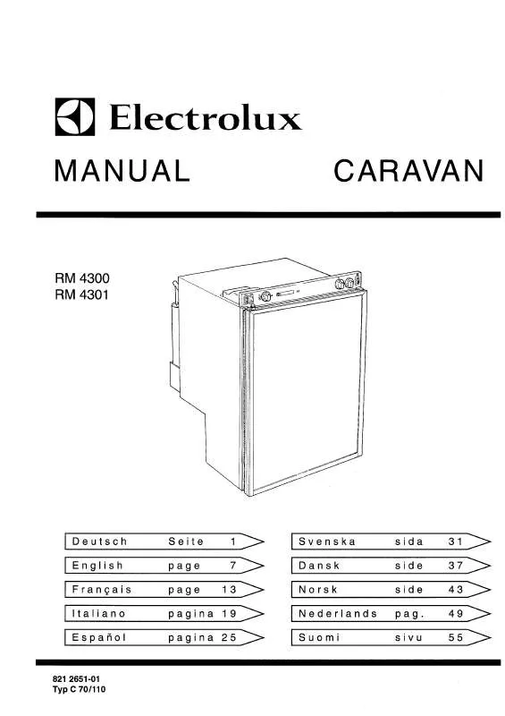Mode d'emploi AEG-ELECTROLUX RM4300