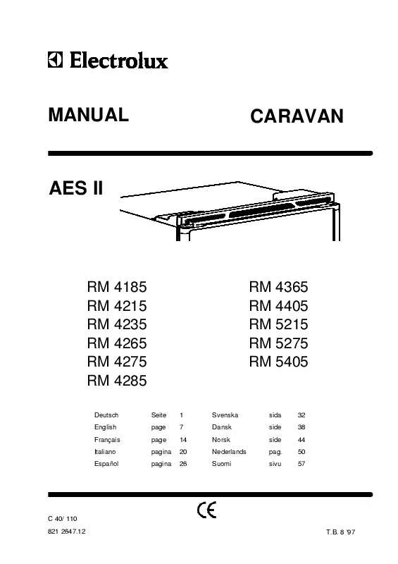 Mode d'emploi AEG-ELECTROLUX RM4365LM