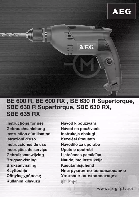 Mode d'emploi AEG-ELECTROLUX SBE 635 RX