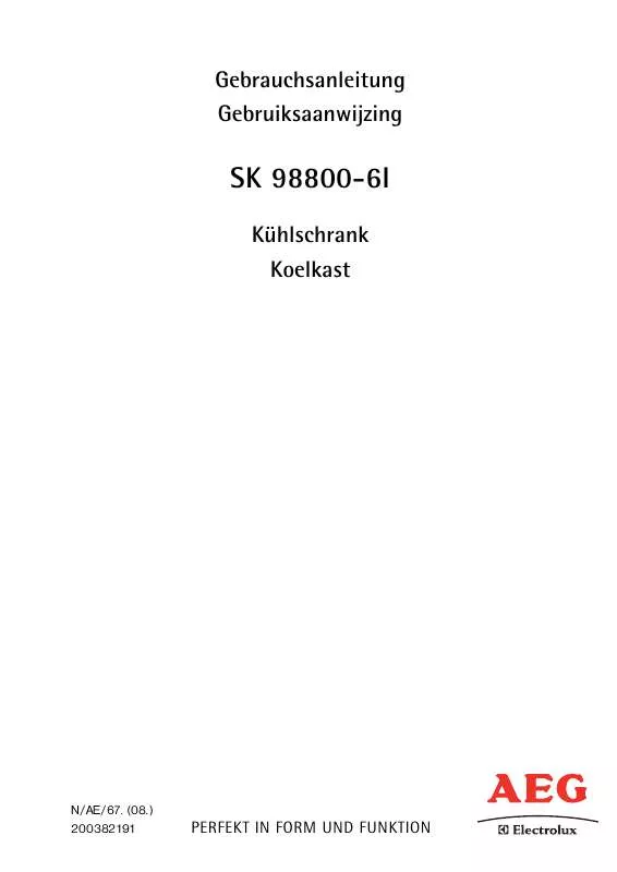 Mode d'emploi AEG-ELECTROLUX SK98800-6I