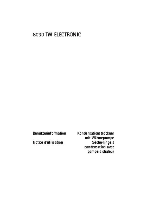 Mode d'emploi AEG-ELECTROLUX T8030TW