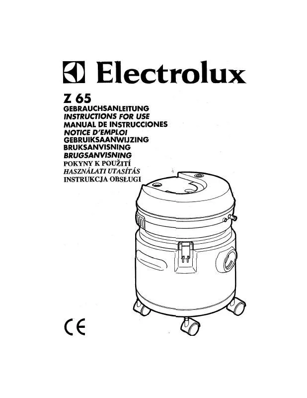 Mode d'emploi AEG-ELECTROLUX Z65