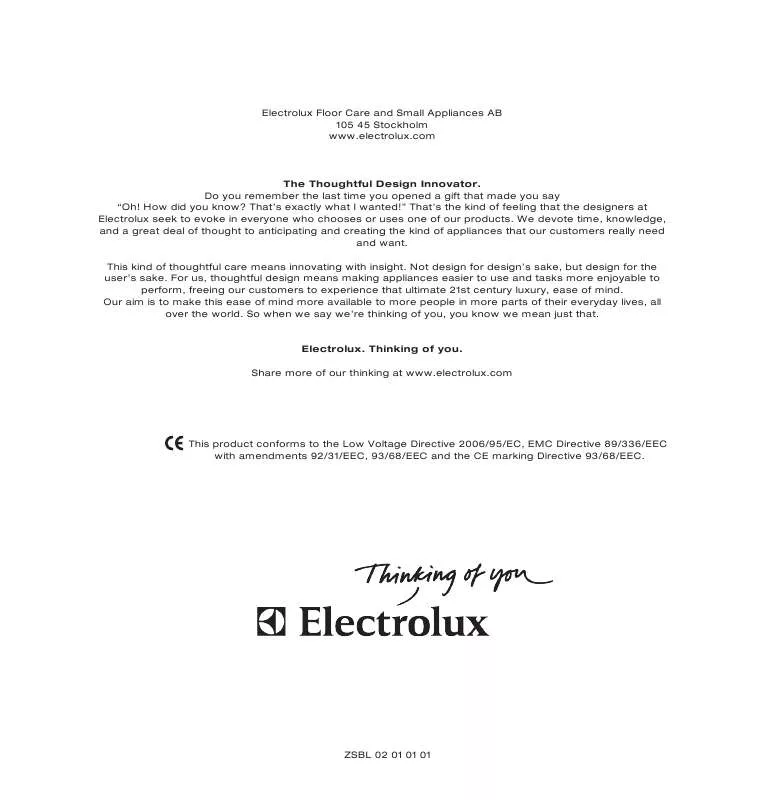 Mode d'emploi AEG-ELECTROLUX ZS203