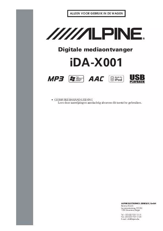Mode d'emploi ALPINE IDA-X001