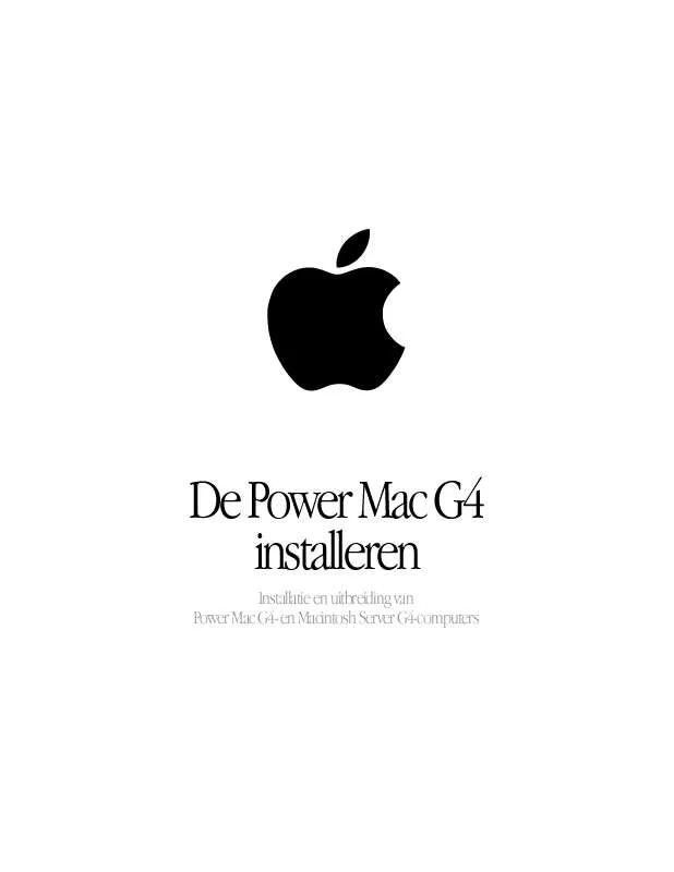 Mode d'emploi APPLE POWER MAC G4