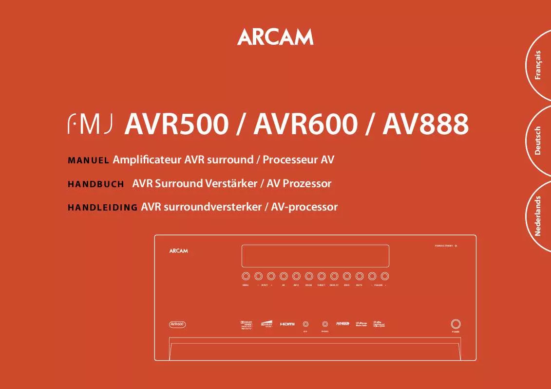 Mode d'emploi ARCAM AV888