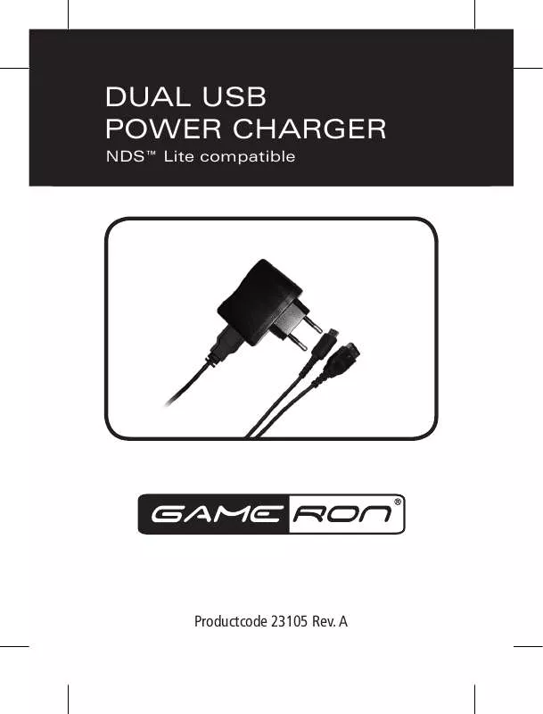 Mode d'emploi AWG DUAL USB POWER CHARGER FOR NDS LITE