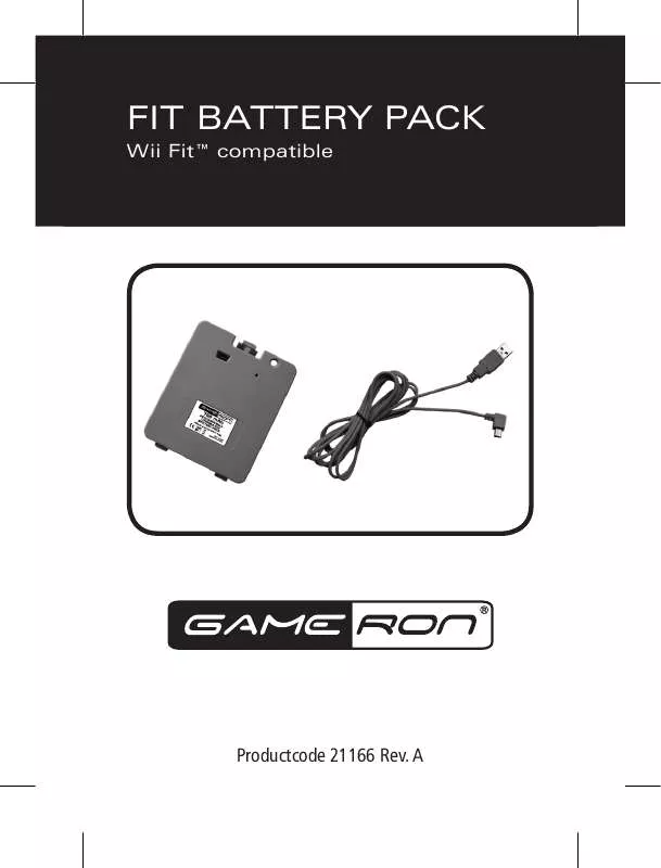 Mode d'emploi AWG FIT BATTERY PACK FOR WII FIT
