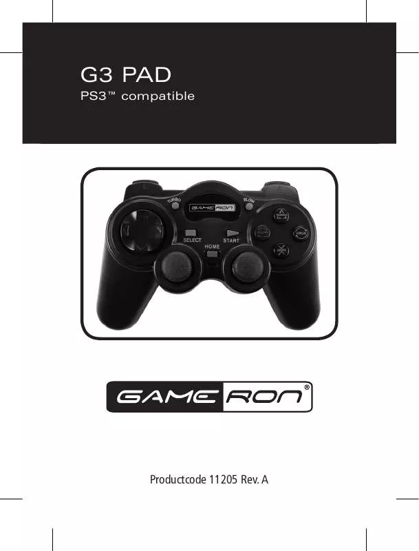 Mode d'emploi AWG G3 PAD FOR PS3