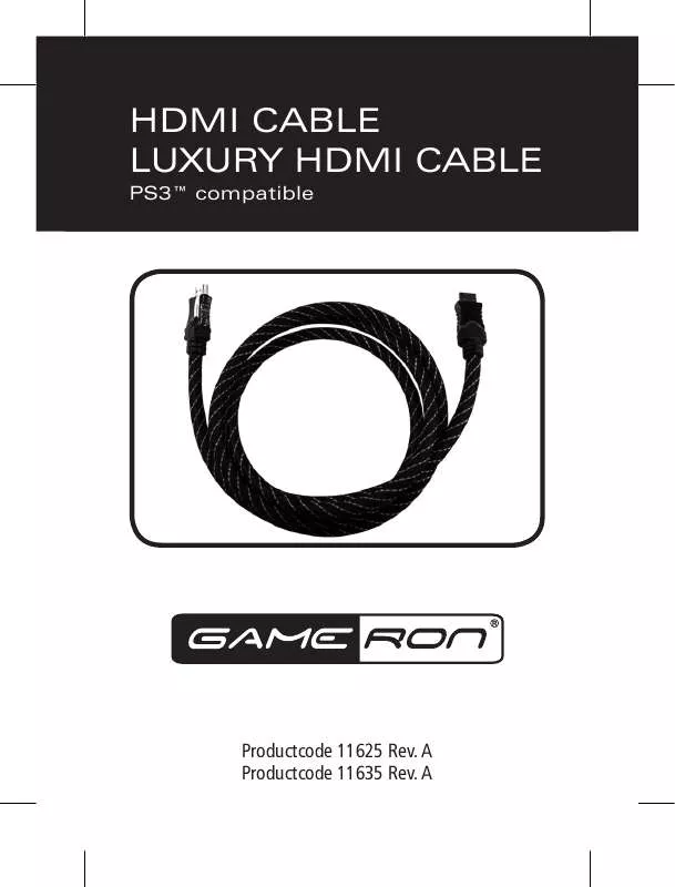 Mode d'emploi AWG HDMI CABLE FOR PS3