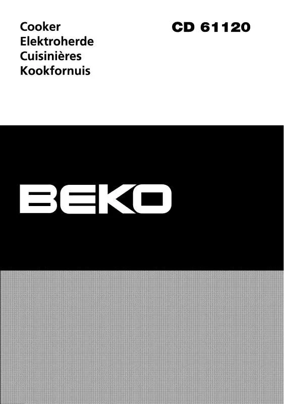 Mode d'emploi BEKO CD 61120