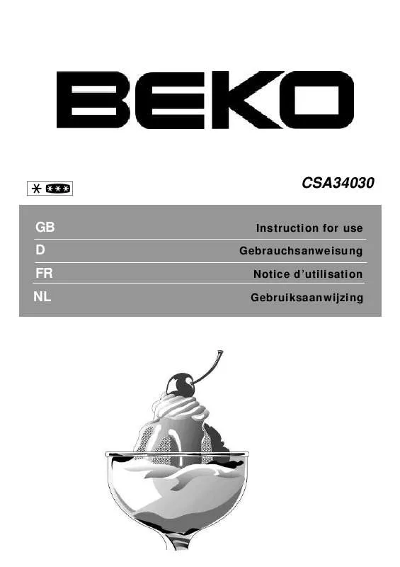 Mode d'emploi BEKO CSA 34030