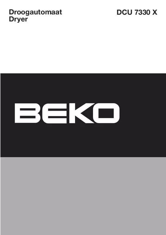 Mode d'emploi BEKO DCU 7330 X