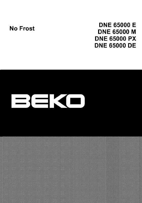 Mode d'emploi BEKO DNE 65000 PX
