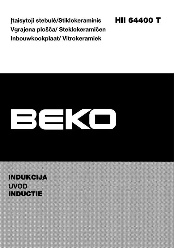 Mode d'emploi BEKO HII 64400 T