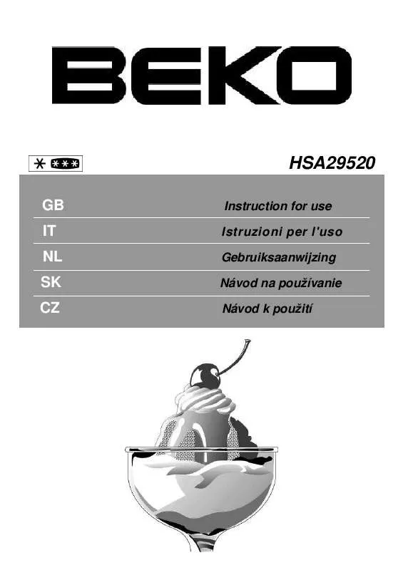 Mode d'emploi BEKO HSA 29520
