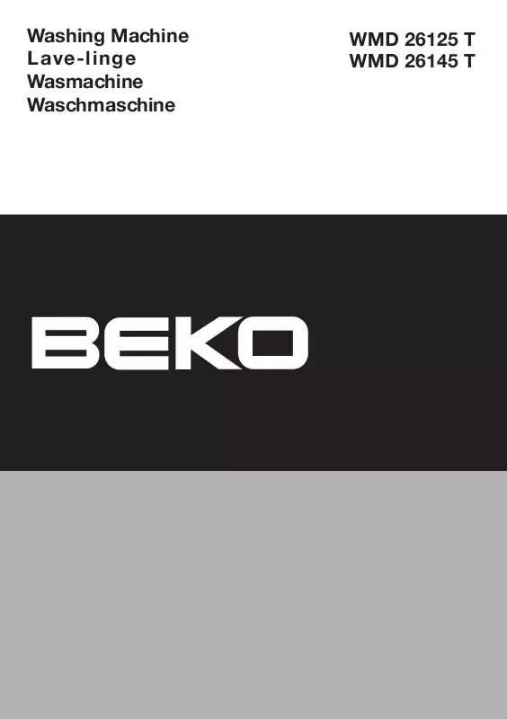 Mode d'emploi BEKO WMD 26145 T