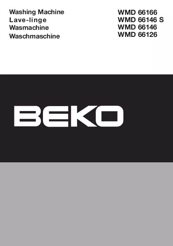 Mode d'emploi BEKO WMD 66166