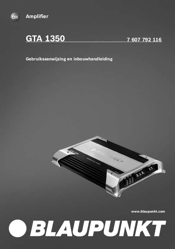 Mode d'emploi BLAUPUNKT GTA 1350