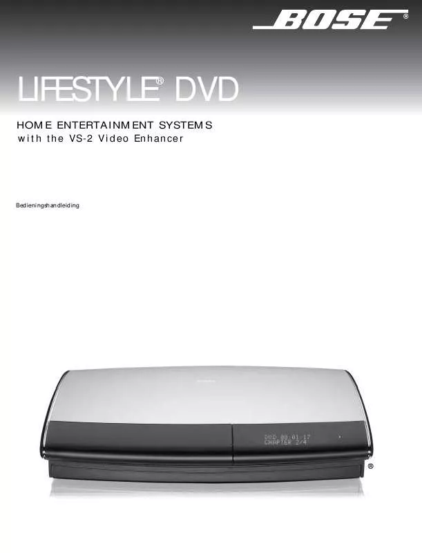 Mode d'emploi BOSE LIFESTYLE 18 DVD HOME ENTERTAINMENT-SYSTEEM