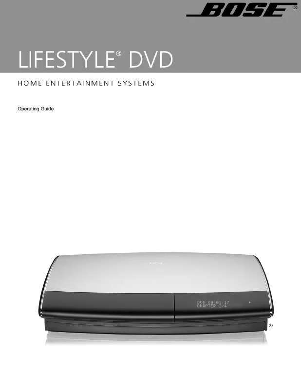 Mode d'emploi BOSE LIFESTYLE 18 II DVD HOME ENTERTAINMENT-SYSTEEM