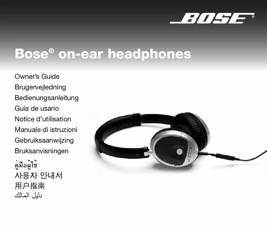 Mode d'emploi BOSE ON-EAR HEADPHONES