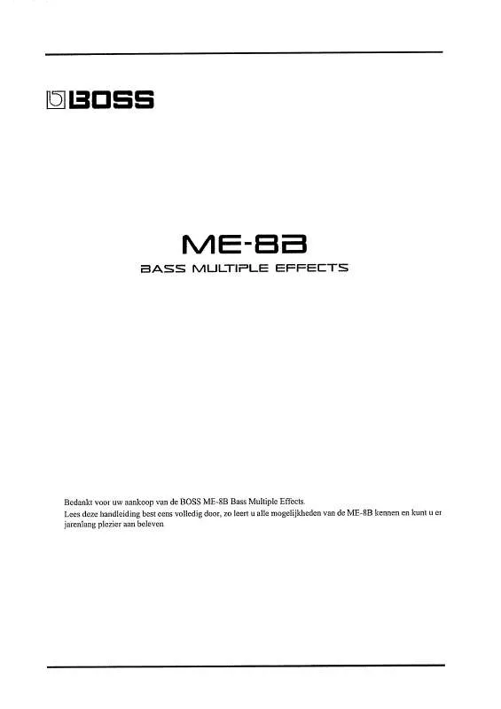 Mode d'emploi BOSS ME-8B