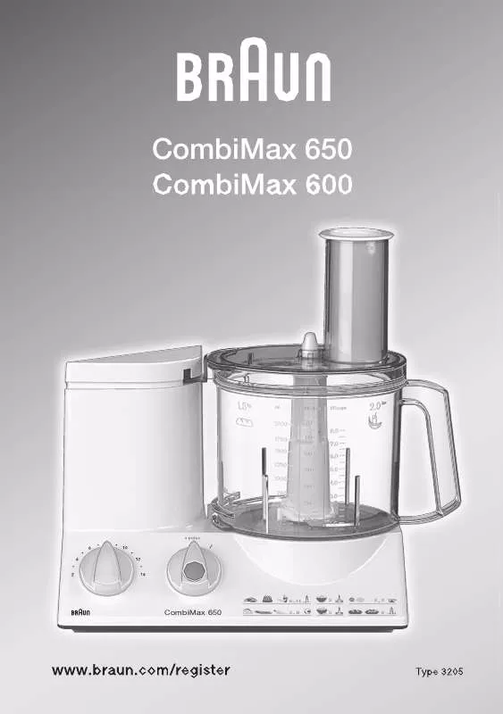 Mode d'emploi BRAUN COMBIMAX 650