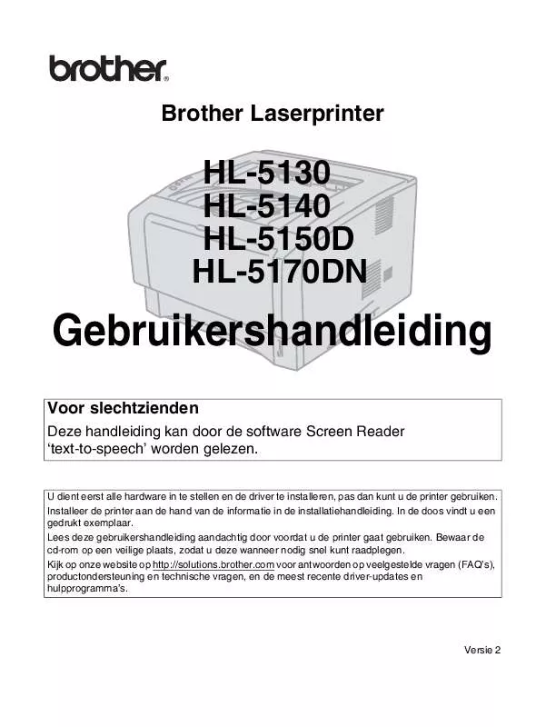Mode d'emploi BROTHER HL-5150D