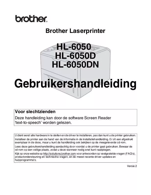 Mode d'emploi BROTHER HL-6050DN