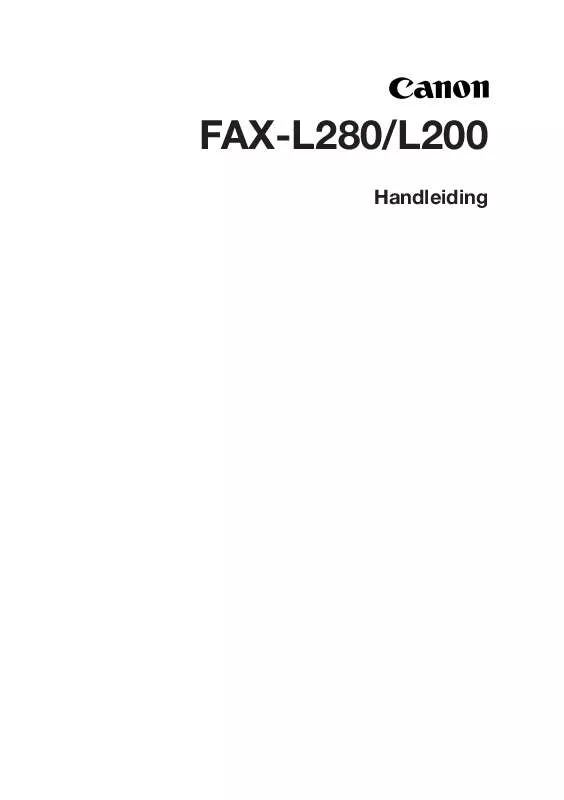 Mode d'emploi CANON FAX-L280
