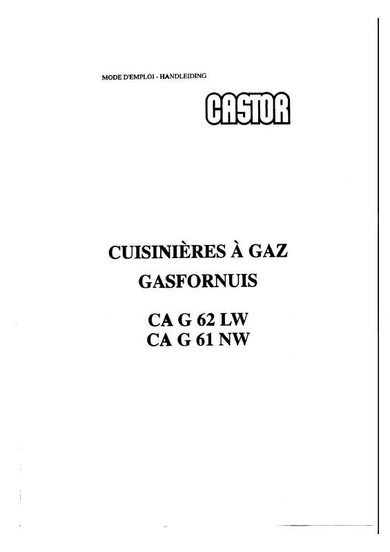 Mode d'emploi CASTOR CAG61NW